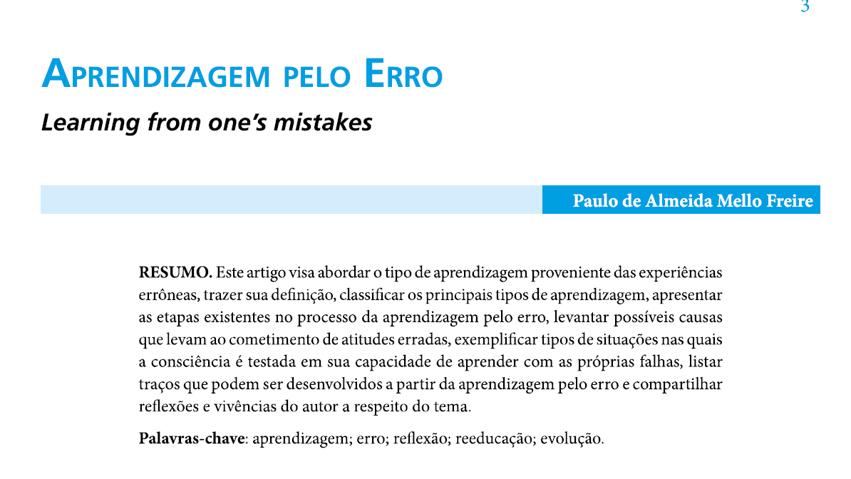 Aprendizagem pelo Erro