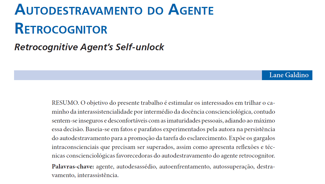 Autodestravamento do Agente Retrocognitor