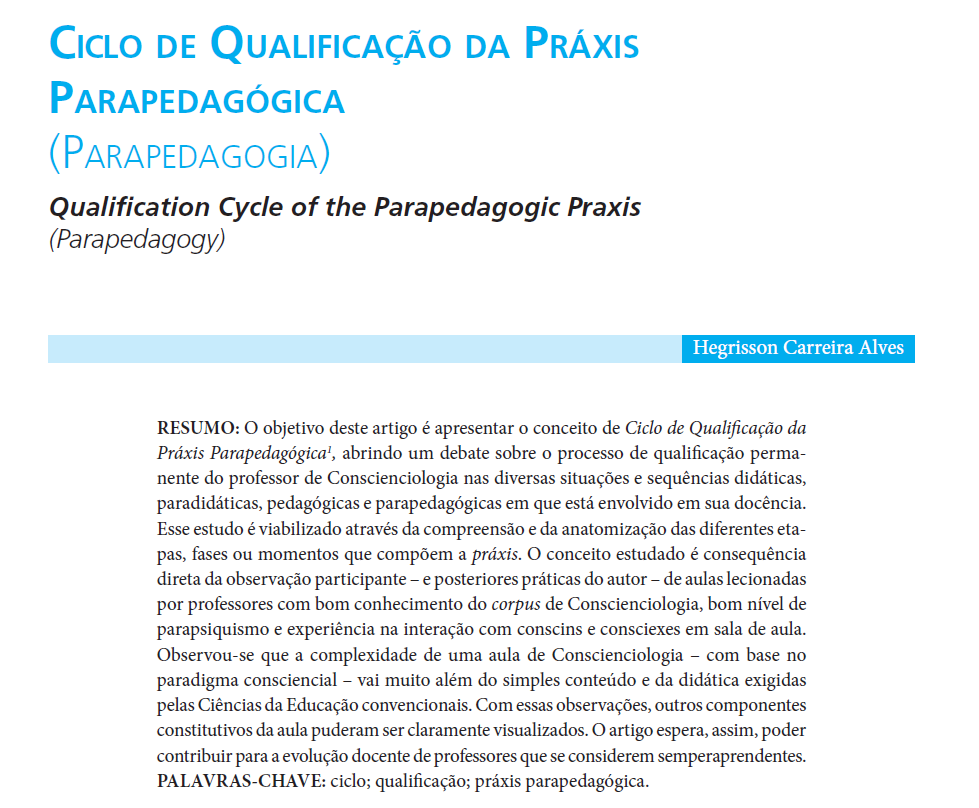 Ciclo de Qualificação da Práxis Parapedagógica